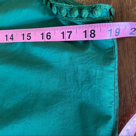 Talbots Women's Tank Top Sleeveless Cotton Top Green Ruffle Dot Small A - Picture 4 of 5